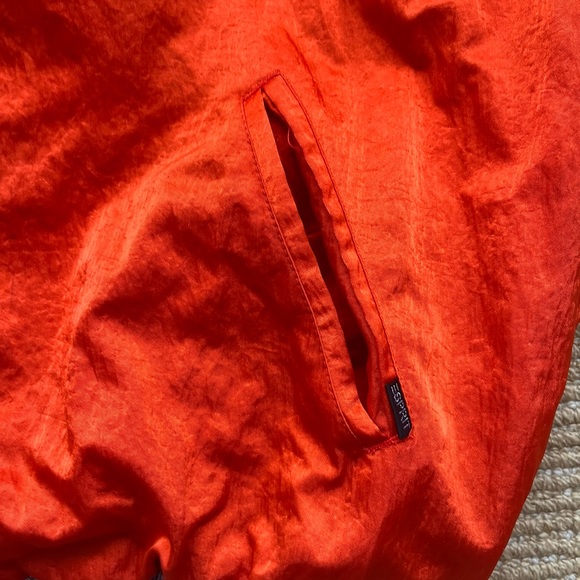 Esprit 1986 Know the World Over Womens XL Orange Vintage Bomber Jacket - Picture 8 of 11